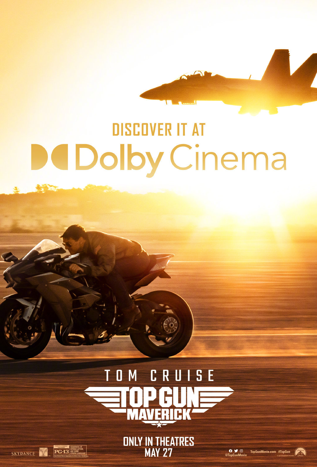 汤姆·克鲁斯、方·基默回归出演的《壮志凌云：独行侠》发布杜比海报